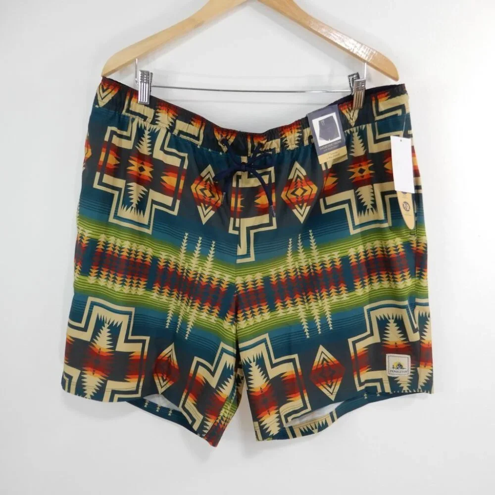 Pendleton Multicolor Patterned Swim Trunks - Picture 5 of 10